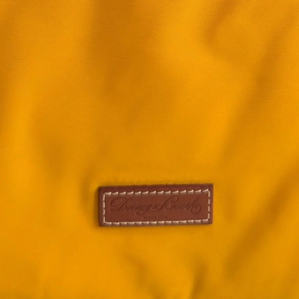 EUC Dooney & Bourke Victoria Nylon Shopper Tote in Mustard - Picture 2 of 11